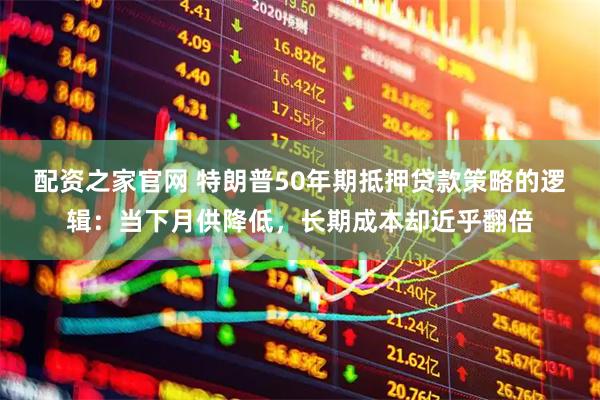 配资之家官网 特朗普50年期抵押贷款策略的逻辑：当下月供降低，长期成本却近乎翻倍